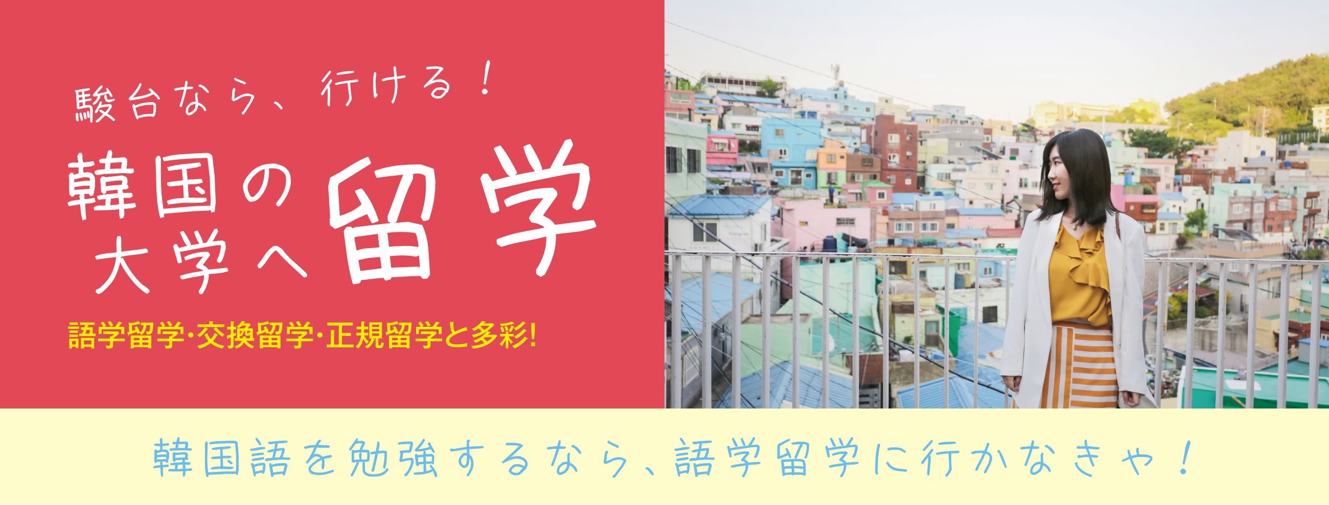 駿台なら、行ける！韓国の大学への留学　語学留学・交換留学・正規留学と多彩！