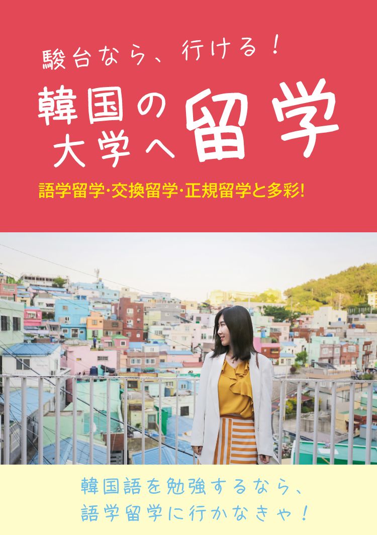 駿台なら、行ける！韓国の大学への留学　語学留学・交換留学・正規留学と多彩！