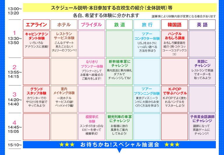 スケジュール説明