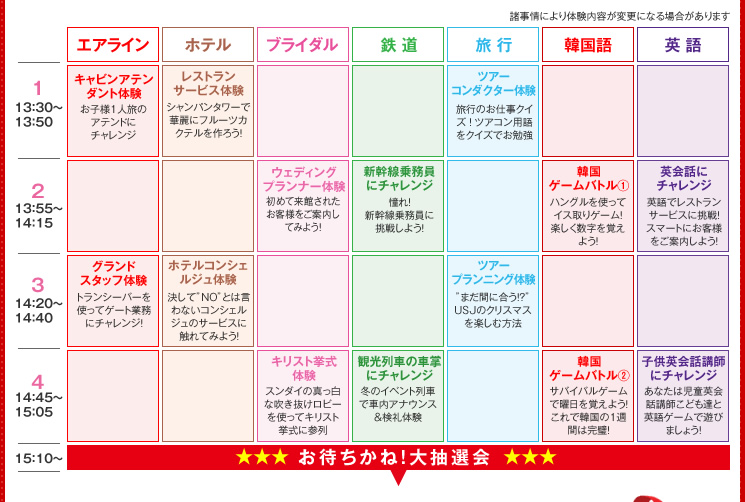 スケジュール説明