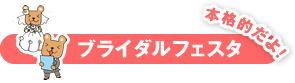 ブライダルフェスタ本格的だよ！