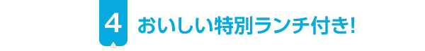 おいしい特別ランチ付き！