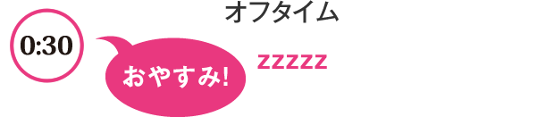 0:30 おやすみ！オフタイムZZZZZ